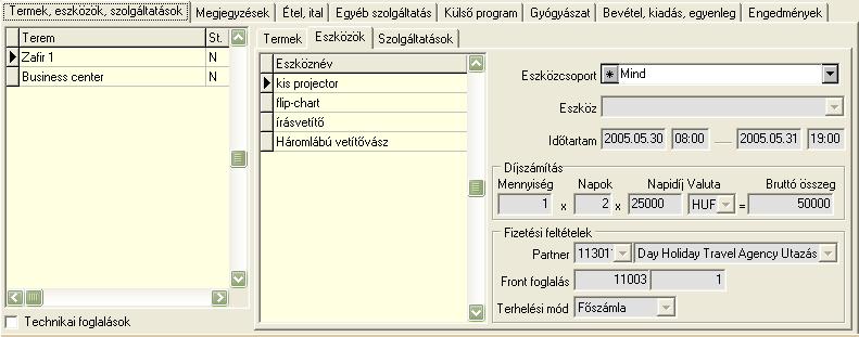 A kávészünetek és az étkezések étel ital igénye a napra és