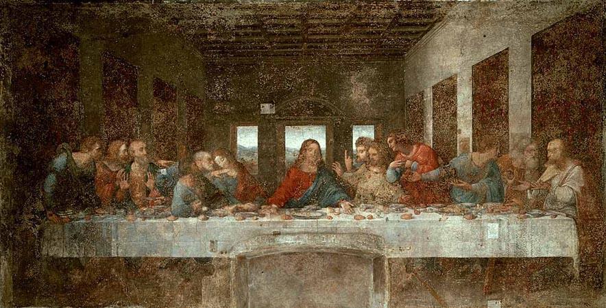 Leonardo: Utolsó vacsora 1495-98 Miláno, Santa Maria delle Grazie