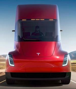A kamion utasterében, a kormány két oldalán két nagy, érintőképernyős kijelzőt helyeztek el (11. ábra). 11. ábra Tesla elektromos kamion, Tesla 7.