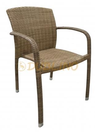 Könnyen pakolható, tárolható, szállítható szék. DL WIEN Alumínium vázas éttermi kültéri karfás szék, fotel.