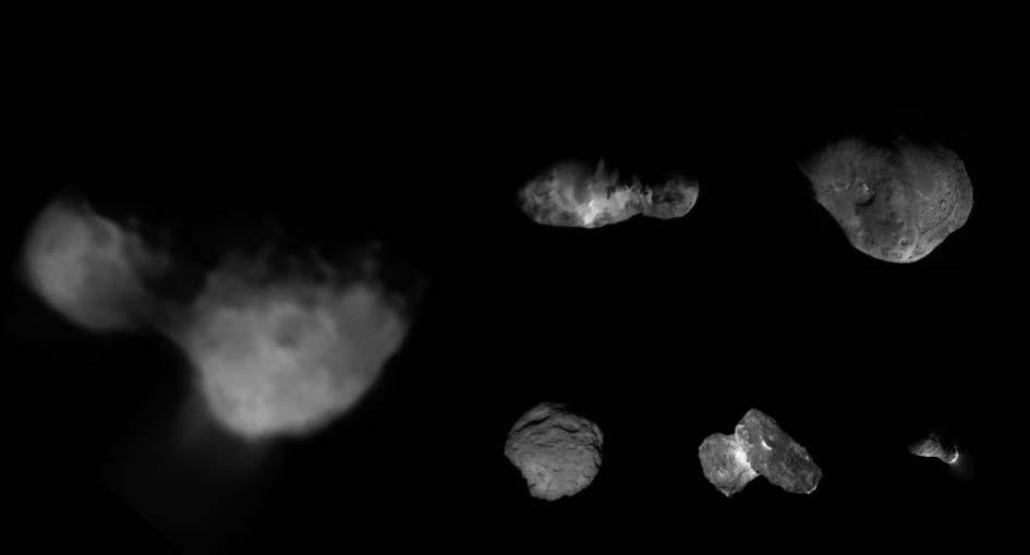 Az üstökösök megismerésének mérföldkövei 255 81P/Wild 2 5,5 4,0 3,3 km Stardust, 2004 67P/Churyumov Gerasimenko 4 3km Rosetta, 2014 103P/Hartley 2 2,2 0,5 km Deep Impact/ EPOXI, 2010 1P/Halley 16 8 8