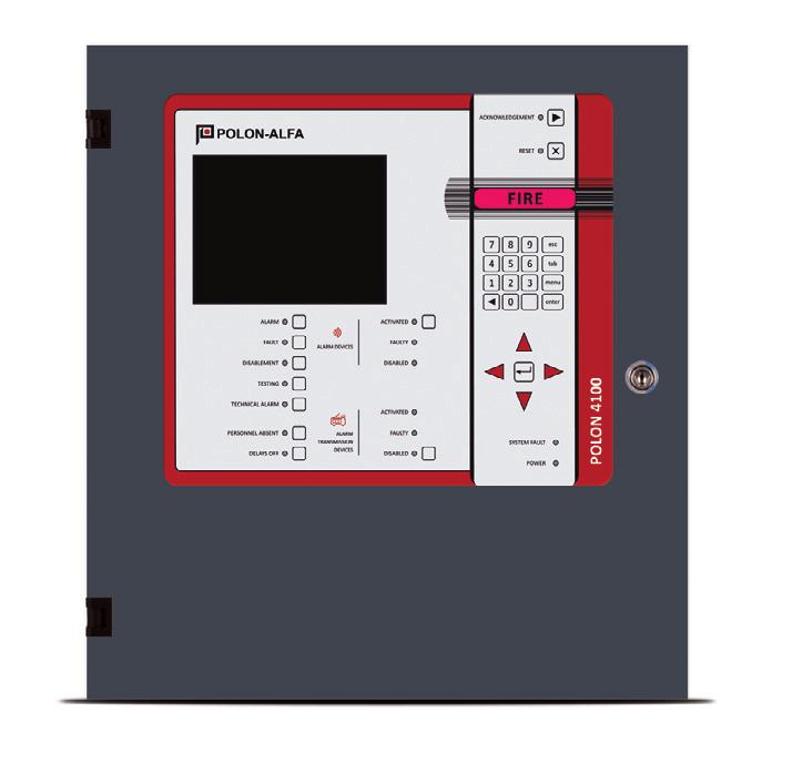 TŰZJELZŐ KÖZPONTOK POLON 4000 POLON 4100 - tűzjelző központ POLON 4200 - tűzjelző központ 2 hurok, hurkonként 64 címmel 3 felügyelt relé kimenet 2 felügyelt bemenet felügyelt