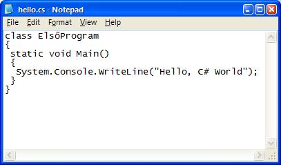 Hello, C# World // Első