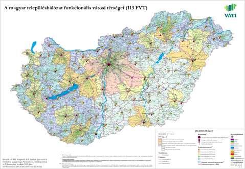 A településhálózat kialakítandó (új működési) struktúrája Nemzetközi jelentőségű budapesti metropolisz-térség. (fővárost + agglomerációja). ( potencionális MEGA ).