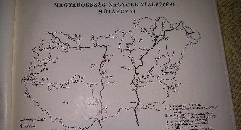 16. Kvassay zsilip 17. Tassi zsilip 18. Deák Ferenc hajó- és tápzsilip Jelmagyarázat: Hajózsilip Vízerőtelep Duzzasztómű, zsilip 1. Tiszalöki vízlépcső 2. Tiszavasvári vízbeeresztő-hajózsilip 3.