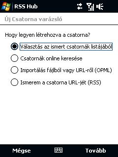 Az RSS Hub alkalmazás használatáról a készülék súgója tartalmaz további információt.