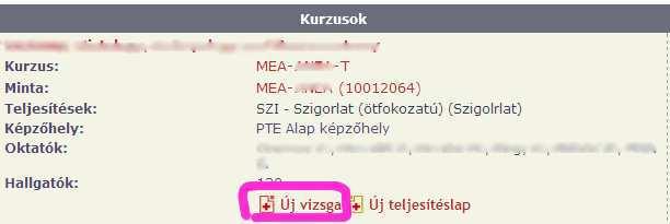 A meghirdetés lépései az alábbiak: 1. A vizsgákat kezelő oldal megnyitása Azt ETRben kattintson az Oktatásszervezés > Vizsgák és teljesítések menüpontra, majd az Időszakhoz kötött opcióra. 2.