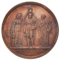 International Exhibition Ag commemorative medallion with the picture of the inside and outside of the