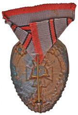 Hungarian Front Fighters Association For Comradeship Br badge with not own ribbon