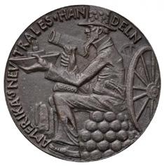 KRIEGSGETRAVT / 1914 MIT GOTT FVER KAISER VND REICH Fe cast medallion. Sign.