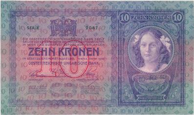 10K T:IHungary 1904. 10 Korona C:UNCAdamo K10 30057. 1915.