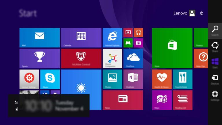 2. fejezet: A Windows használatának megkezdése A gombok (Windows 8.1 operációs rendszer esetén) - - - - - - - - - - - - - - A Windows 8.