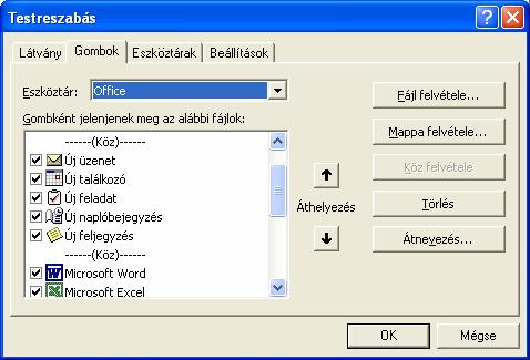 PROGRAMTELEPÍTÉS ÉS ELTÁVOLÍTÁS 23 szédpanel-lapot és jelöljük be a Microsoft Excel program előtti jelölőnégyzetet.