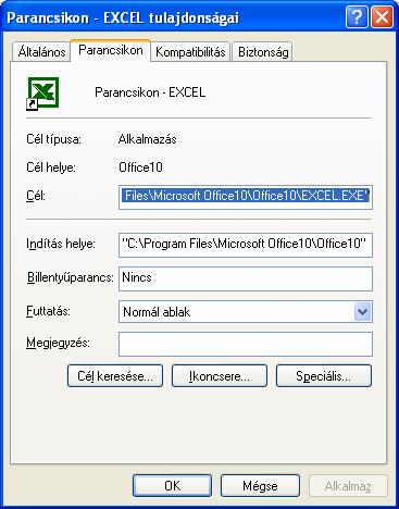PROGRAMTELEPÍTÉS ÉS ELTÁVOLÍTÁS 29 A program indítási kapcsolói Az Excel indításához a program betöltését szabályozó alapértelmezett indítási kapcsolókat is megadhatunk.