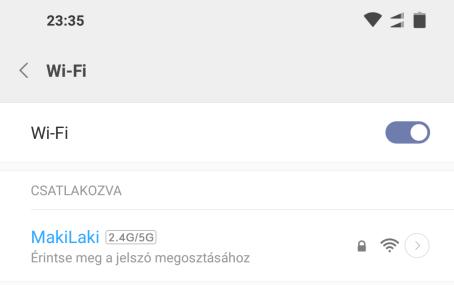 WIFI BEÁLLÍTÁSA 1. Menjen a BEÁLLÍTÁSOK / WIFI menübe. 2. Kapcsolja be a WiFi funkciót. 3. A megjelenő hálózatok közül válassza ki, melyikhez kíván csatlakozni. WIFI BEÁLLÍTÁSA: 1.