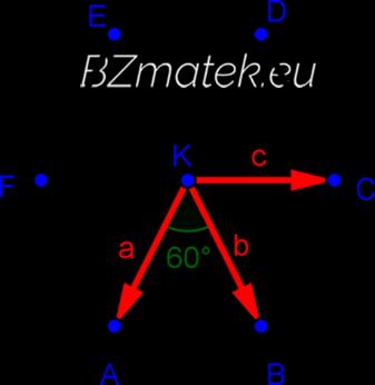 17. Egy szabályos hatszög középpontjából három szomszédos csúcsba mutató vektor a ; b ; c. A hatszög oldalának hossza 1 egység.