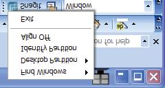 3. Képoptimalizálás Teljesítmény rész - Beállítások > Ablaktartalom megjelenítése elhúzás közben elemet. Címsor opciók Az Desktop partition (Asztal partíció) az aktív ablak címsorából érhető el.