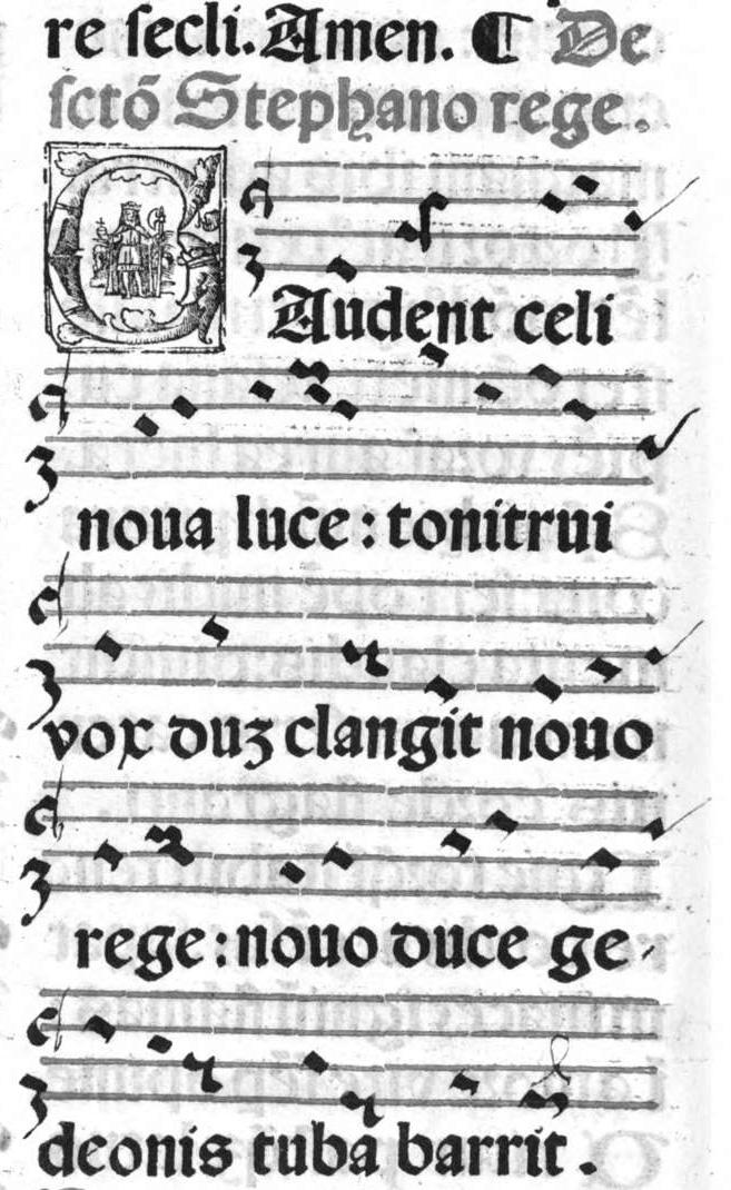 136 SZOLIVA GÁBRIEL OFM E nagyívű, dúros jellegű dallam bár e szerepben igazi meglepetés kissé eltérő variánsokban megtalálható már az IstA anyagában: a főszövegben Szent Anna Auroralis lux gignitur