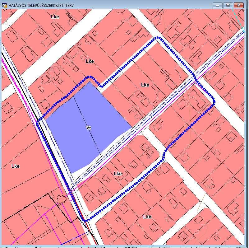 Szabályozási terv A hatályos szabályozási terv szerint a 1864 hrsz-ú közút