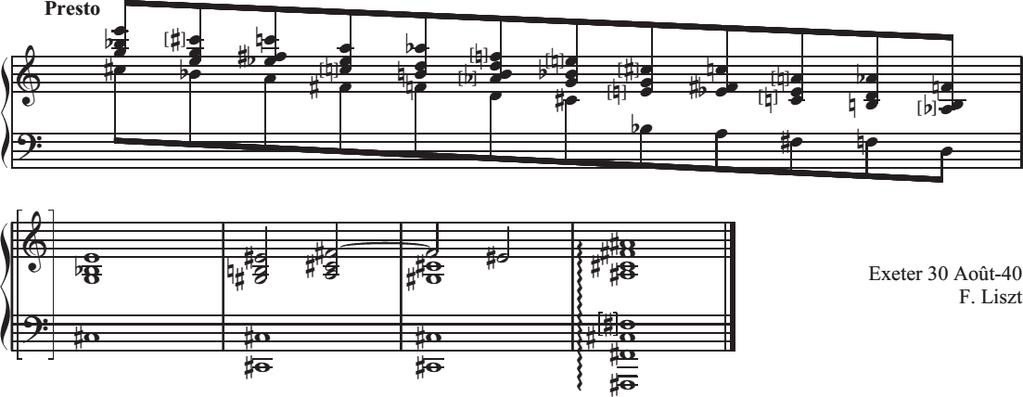 Az albumlap mint Liszt-forrás 131 tasia quasi sonata címet kapta, amely azonos a legkésőbb 1853-ra elkészült végső, 1858- ban kiadott változat címével.