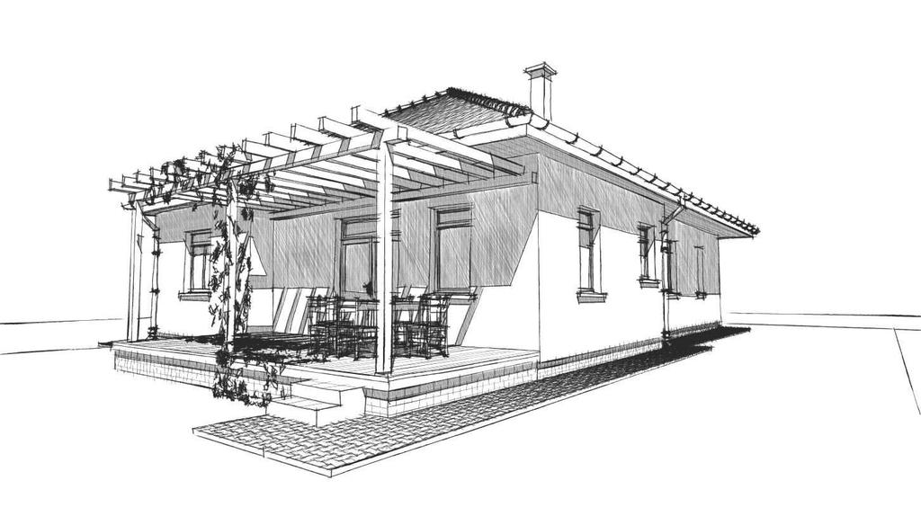 színű tartóvasakkal rögzítve. Látszó faszerkezetek, ereszdobozolások, pergola: az eresz-dobozolások, pergola, és egyéb látszó faszekezetek mind gyalult fenyőfából készülnek.