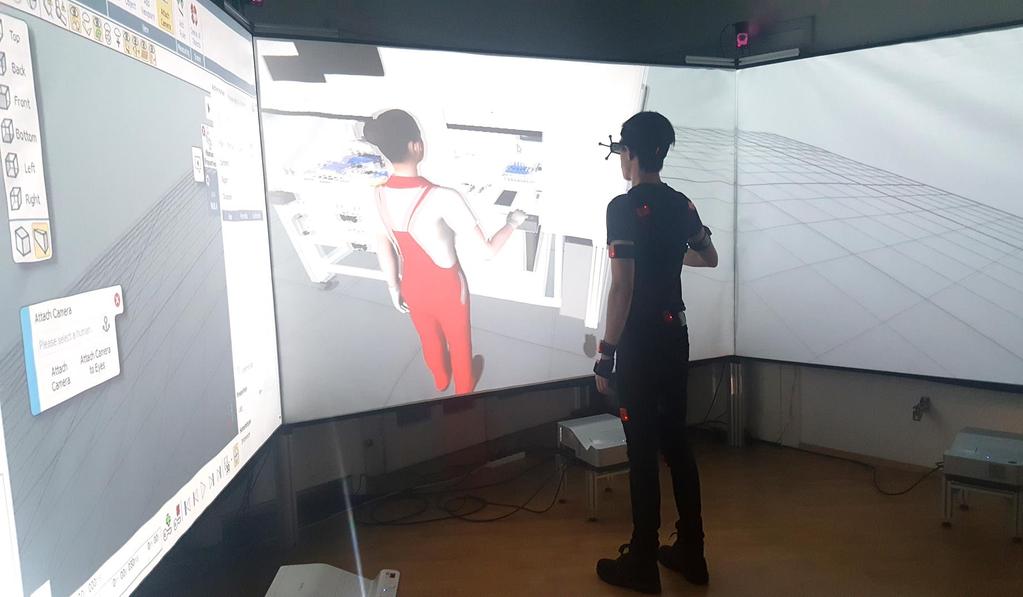 A virtuális ergonómiai elemzés VR környezete