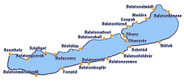 1. ábra: Bahart által üzemeltetett közforgalmú kikötők (és a szántódi révkikötő) 1.
