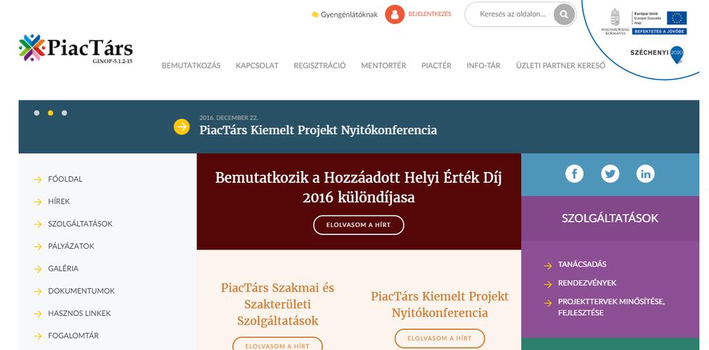 1. REGISZTRÁCIÓ Lépjen a http://www.piactars.hu/ oldalra.