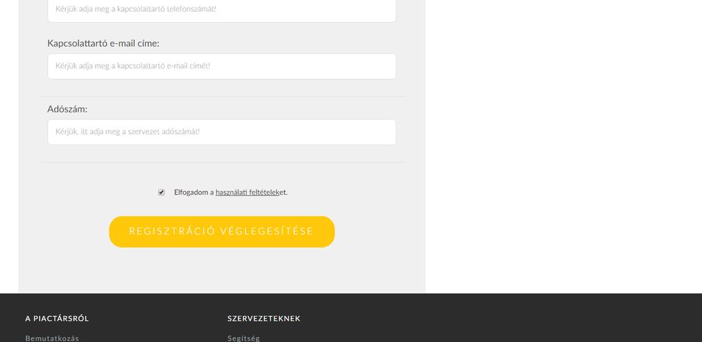 Fogadja el a használati feltételeket a