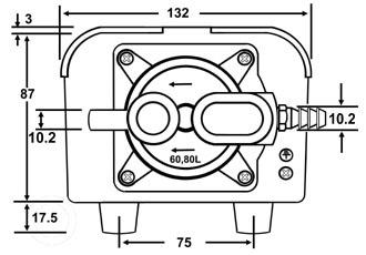 133x175x105 mm AL-80SB AL-100SB AL-120SB Nyomáscsatlakozó: 15mm (2x) Vákuumcsatlakozó: 10mm Méretek: 133x175x105 mm