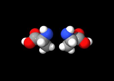3.3) Az aminosavak konfigurációja: A fehérjealkotó (proteinogenic) 20 as.