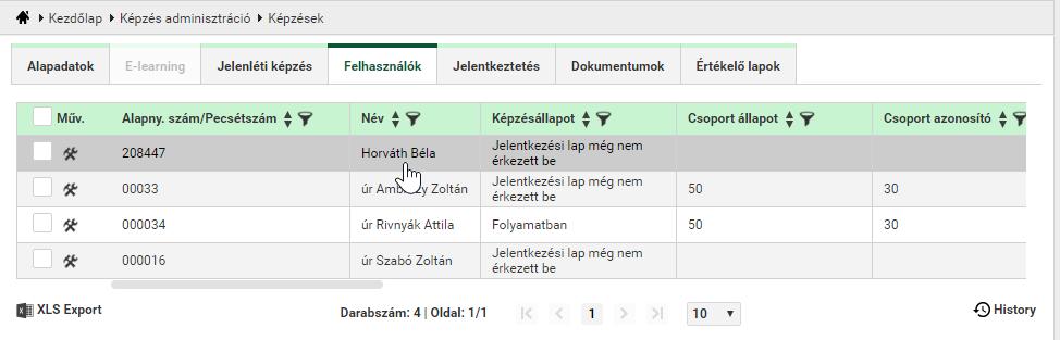 képzés állapottal. 4.5.