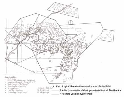 A kutatás lefolyását e területi bontásban ismertetjük, az alábbiak szerint: Deáki hegy; Darvastó Nagytárkány puszta Cseteberek; Izamajor Dült nyires Alsónyirádi erdõ; Deáki puszta Tüskésmajor;