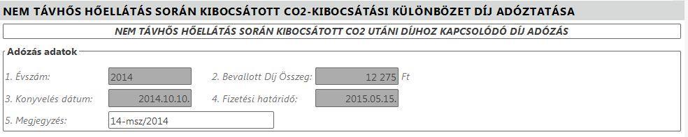 6. Mentés után a bevallást megtaláljuk a rögzített bevallások között.