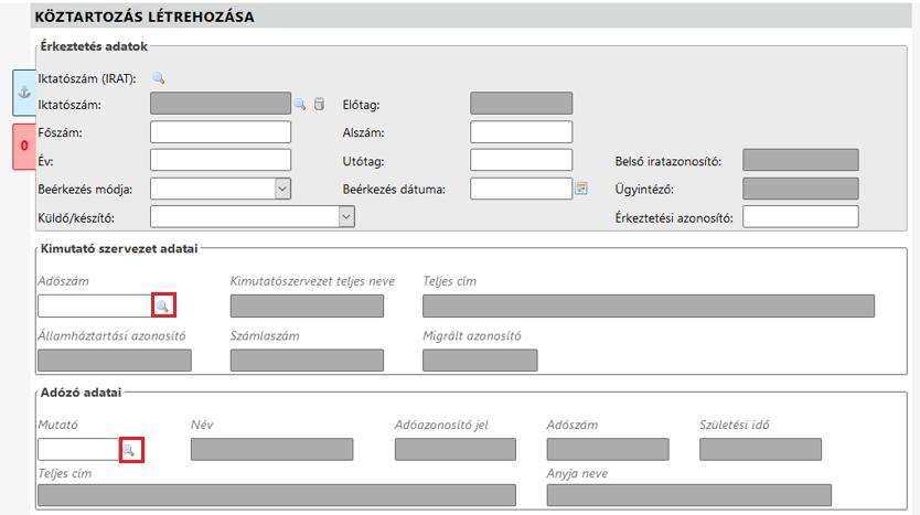 A fenti adatok kitöltését követően kell rögzíteni a köztartozás adatait: A Számlaszám kódnál az Egyéb bevételek és az Idegen