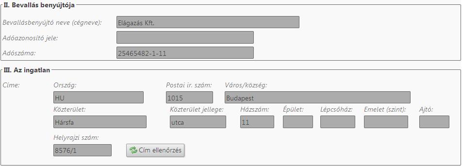 8. A főlap kitöltését követően a megfelelő betétlap (jelen esetben B ) megnyitása és rögzítése következik: 9. A B betétlapra kattintunk: Majd megkezdjük annak rögzítését.