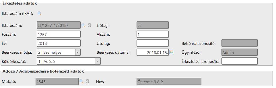 január elsejétől keletkező adókötelezettsége miatt. 1. Alapértelmezetten a 2018-as űrlap verzió kerül betöltésre.