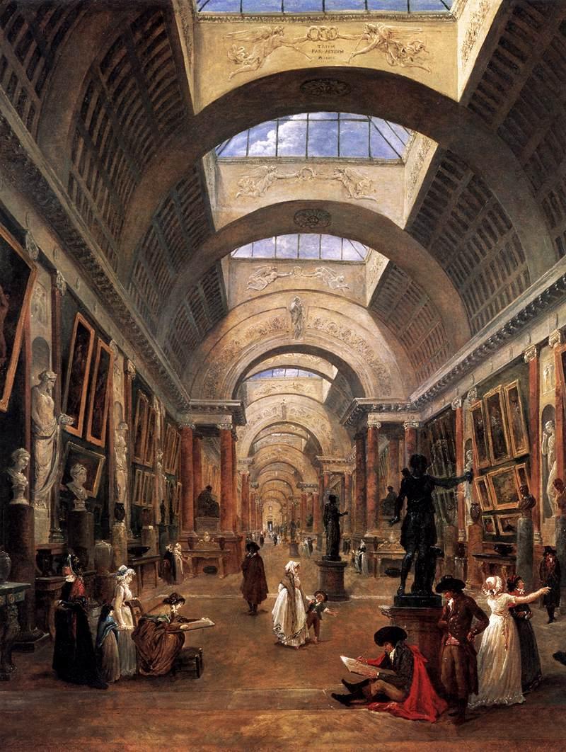 Louvre Az oldalról és felülről beeső fény kombinációját használták a Louvre hatalmas, 375 méter hosszú Grande Galerie-je esetében.