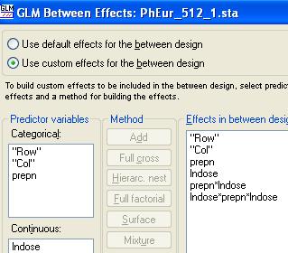 Parallel_példák 6 a linearitás teljesül, a másodfokú tag nem szignifikáns Row * *^ Univariate Tests of ignificance for y (PhEur.sta) Type I decomposition; td.