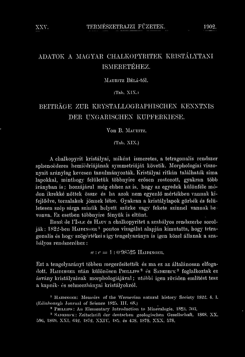 Morphologiai viszonyait aránylag kevesen tanulmányozták.