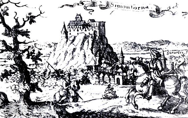 A képek csak első látásra egyeznek meg. A második képen a vár tövében látszik a mezőváros (az előzőn nincs), a teve helyett lovon ülő (nem török) katona látható.