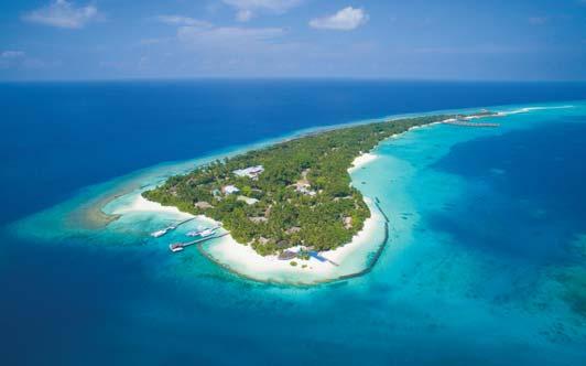 Maldív-szigetek Kuramathi Island A sziget 56 km-re, nyugatra található Male-tól, a hidroplán transzfer a repülôtértôl kb. 25 perc.