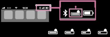 3 alkalommal villan fel - - - - : Magas Battery level high (Magas) 2 alkalommal villan fel - - : Közepes Battery level medium (közepes) 1 alkalommal villan fel : Alacsony