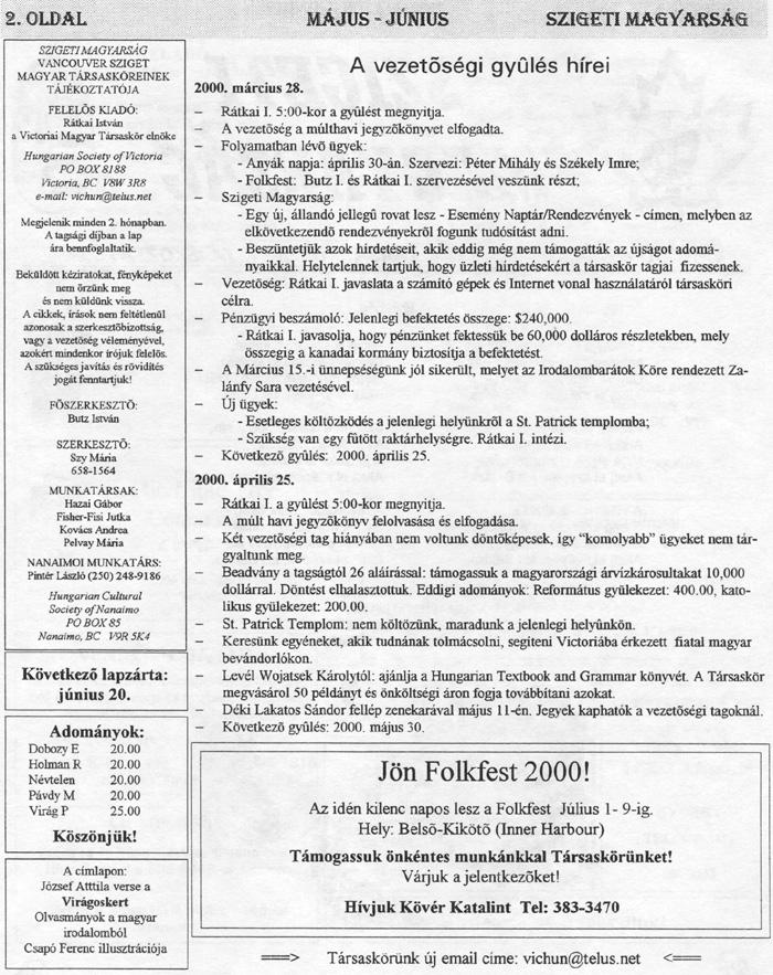 2.0LDAL s:uat:rl"'40yajis.ig VA."lC(MJll'EltSZJ(;ET MAGYAR. TÁRSASKOIWNU TÁIÍKOZTATó.JA FI!AOSKW» bli.aibl""' a V~M"C)'MT..._~ Hiucor-S«Nlfofl'krono P08QX8JU ~8Cn1w1Ra -/;Ol('ftr~Aft ~---l.