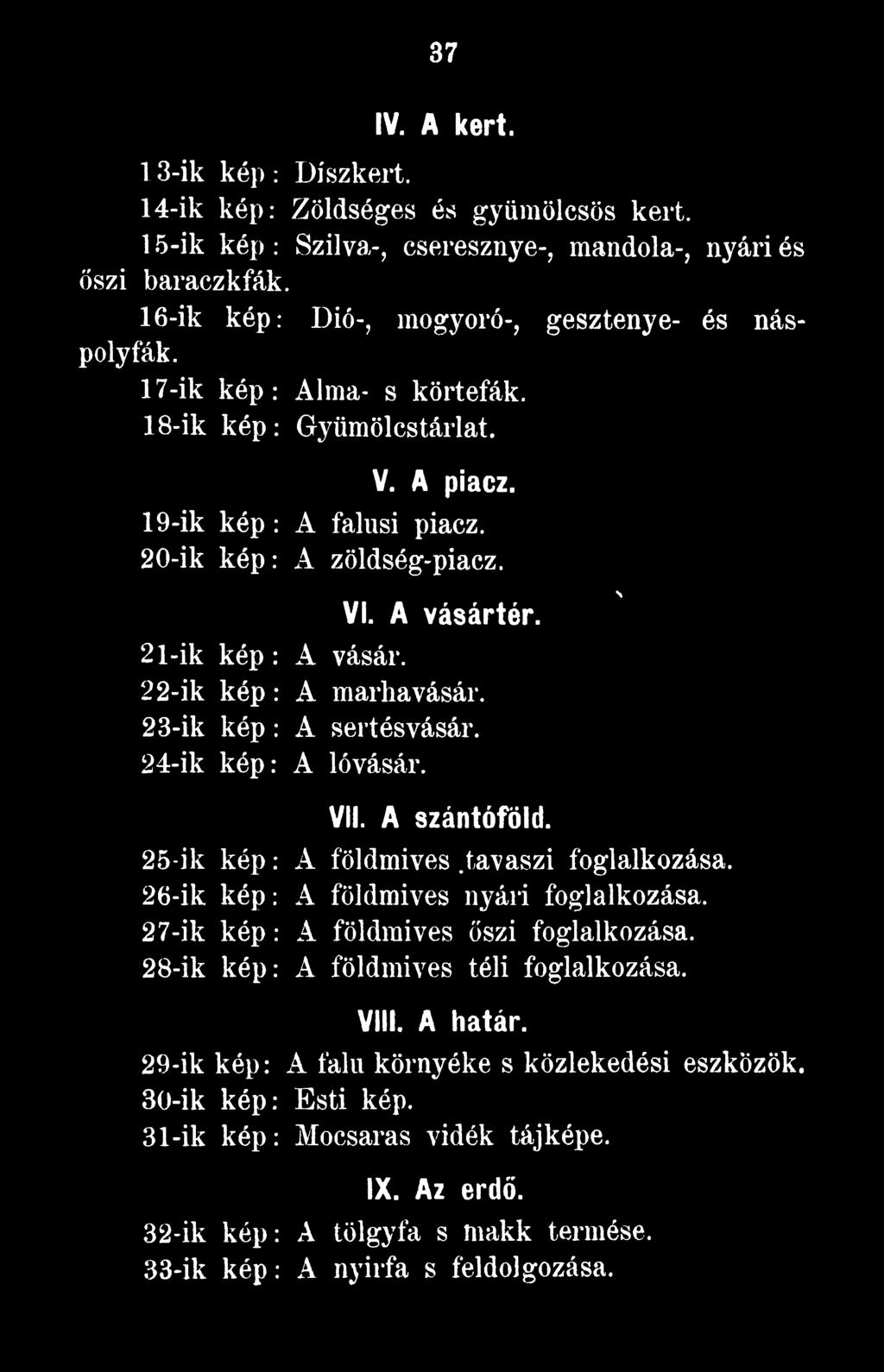 25- ik k ép: A földmives.tavaszi foglalkozása. 26- ik kép: A földmives nyári foglalkozása. 27- ik k é p : A földmives őszi foglalkozása.