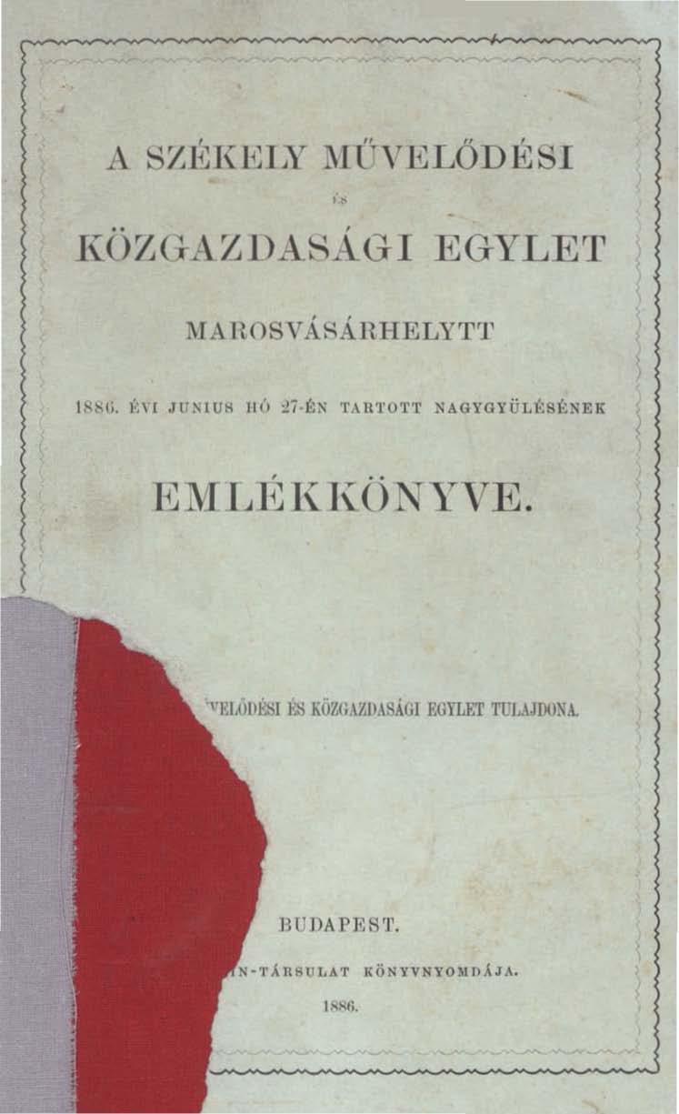 A 8í':ÉKELY l\i("velódési KÖZGAZDASÁGI EGYLET III A nosv ÁSÁHHELYT'l' 18t'iti. hl JUNIUH HÚ :!7-É/\ 'l'.