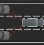 Ha a távolság csökken, az ACC csökkenti az autó sebességét, szükség esetén pedig fékez, és aktiválja a féklámpákat is.