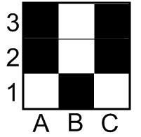 HD: PASSZ LV: 28 cm-rel VJ: 14 cm-rel YJ: 22 cm-rel Ha egy sor vagy oszlop jelét beütjük a jobbra látható 3x3-as interaktív sakktábla vezérlőjébe, akkor a sakktábla adott sorában,