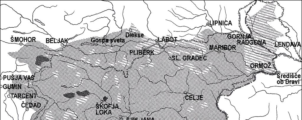 M092-511-1-2M 11 12. Ob dokončni ustalitvi naše etnične meje smo na severu zaradi germanizacije izgubili dve tretjini prvotnega naselitvenega prostora.
