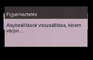 (Figyelmeztetés) felugró ablak, amely a folyamat állapotát mutatja.